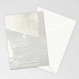 Relief [1]: an abstract, textured piece in white by Alyssa Hamilton Art Stationery Card