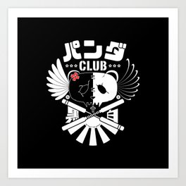 Panda Club Logo Design (White) Art Print