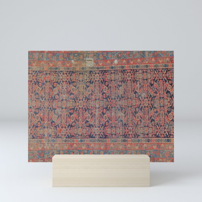 Traditional vibrant rug Mini Art Print