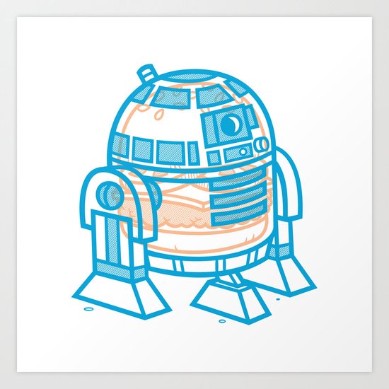 Cheeseburger R2-D2 Art Print
