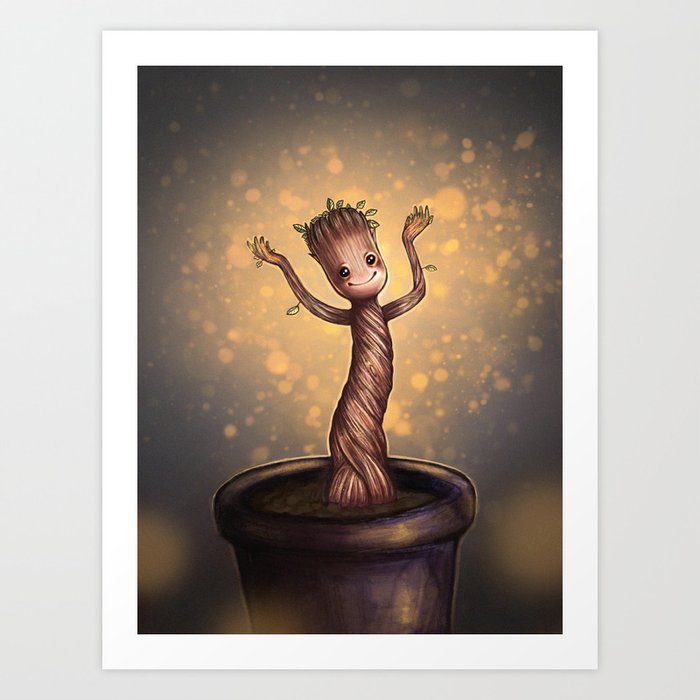 Baby Groot Art Print by bookotter