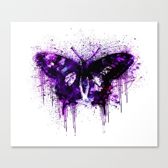 Crazy Butterfly artistic mixed media Canvas Print
