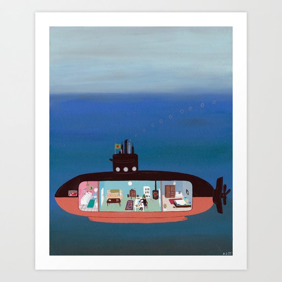 Diving into the Abyss Art Print
