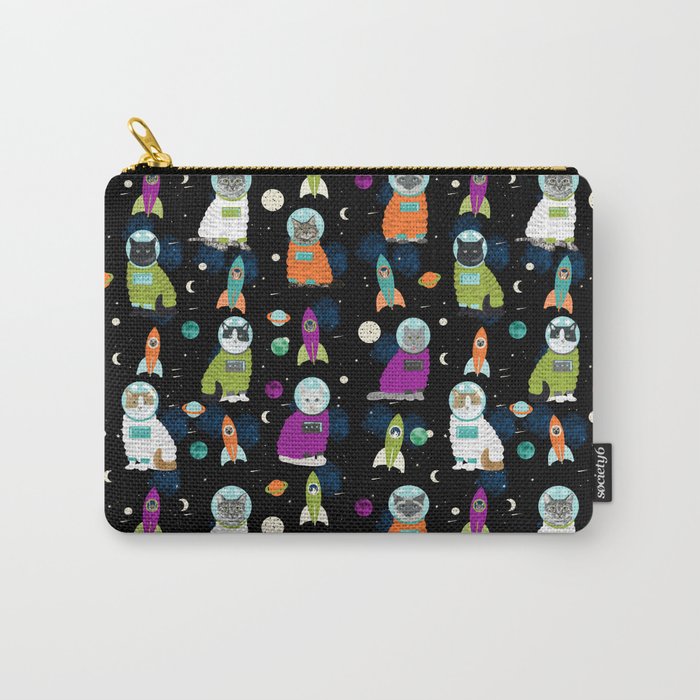 Space Cats - cats in space cute cats cat art cat print Carry-All Pouch