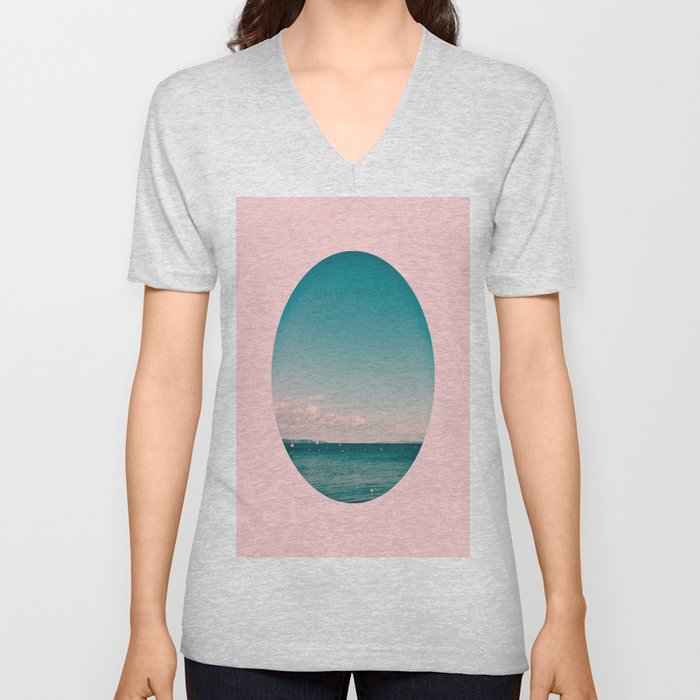 The Earth is Round V Neck T Shirt