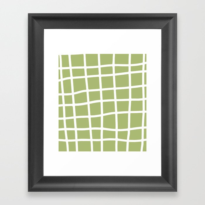 green square Framed Art Print