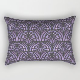Purple Art Deco Pattern Rectangular Pillow