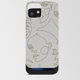 Face in lines iPhone Card Case