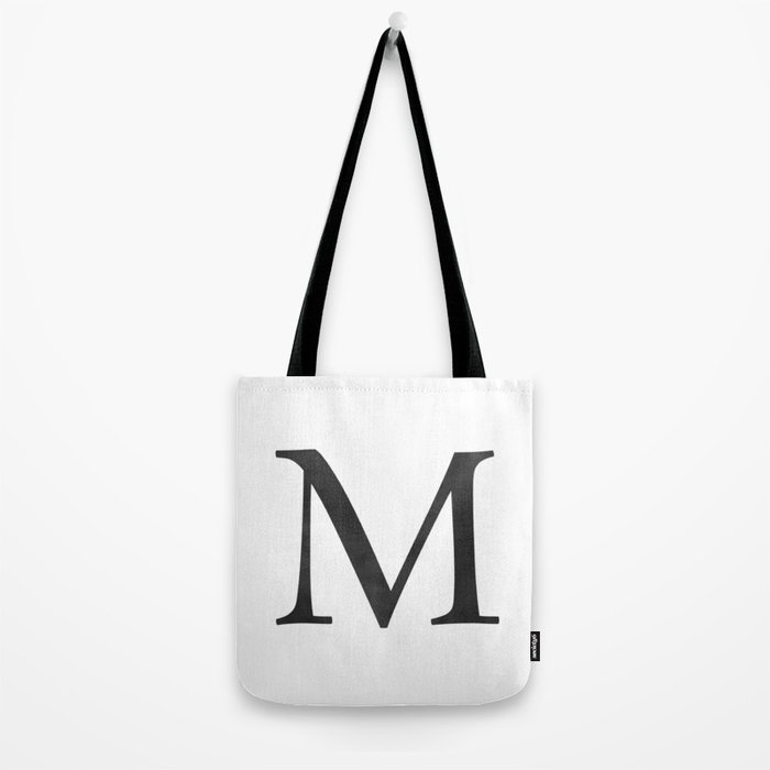 Large Monogram Canvas Tote Bag - Black and White – Be Monogrammed
