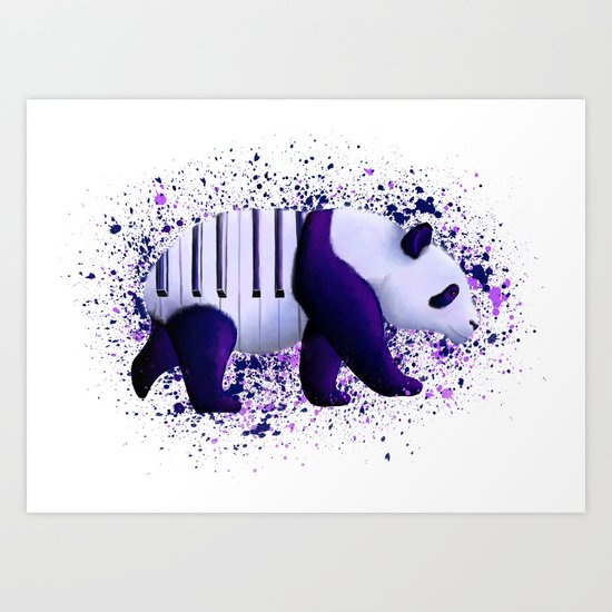 Piano Panda Art Print