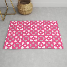 Kerstin - pink & grey Rug | Pattern, Vector, Abstract, Children 