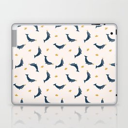 Blue Whale with Sailing Boat Laptop Skin