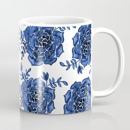 Watercolor houseleek - blue Coffee Mug