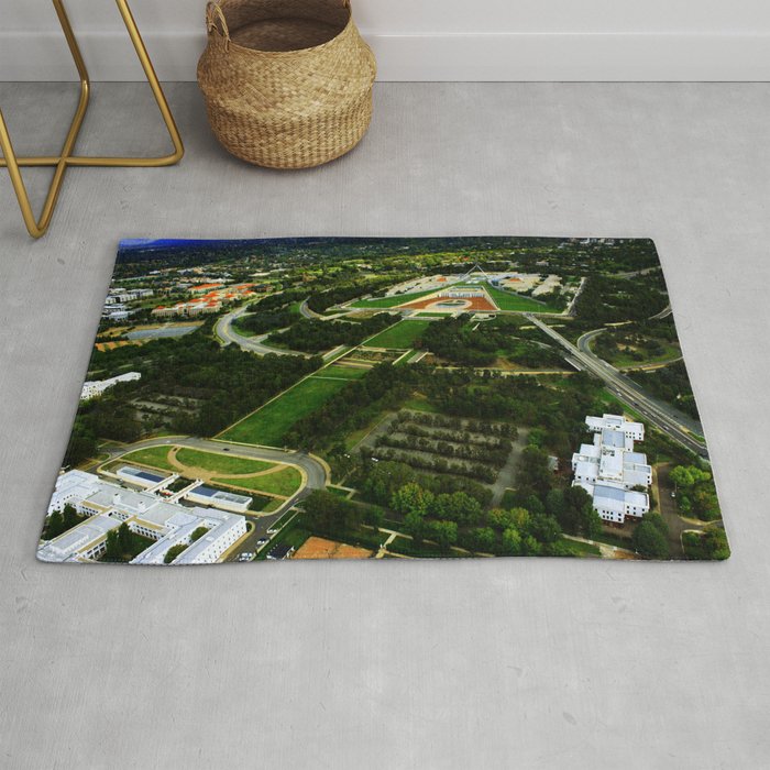 Canberra And Parliament Rug By Tmacpictures