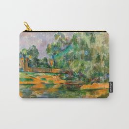  Paul Cezanne Banks of the Seine at Médan Carry-All Pouch