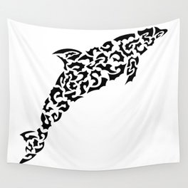 Dolphin in shapes Wall Tapestry