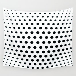 Black and White Polka Dots Wall Tapestry