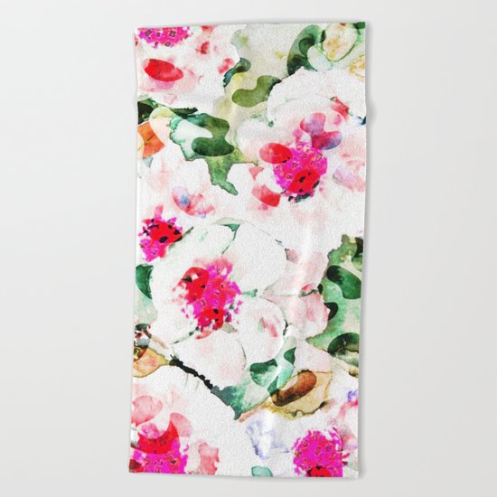 Flower Love #society6 #decor #buyart Beach Towel