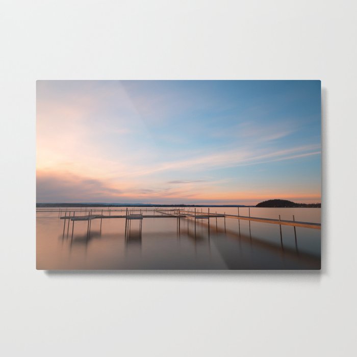 Saratoga Lake Sunset Metal Print