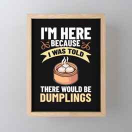 Dumpling Dim Sum Recipes Soup Vegetarian Framed Mini Art Print