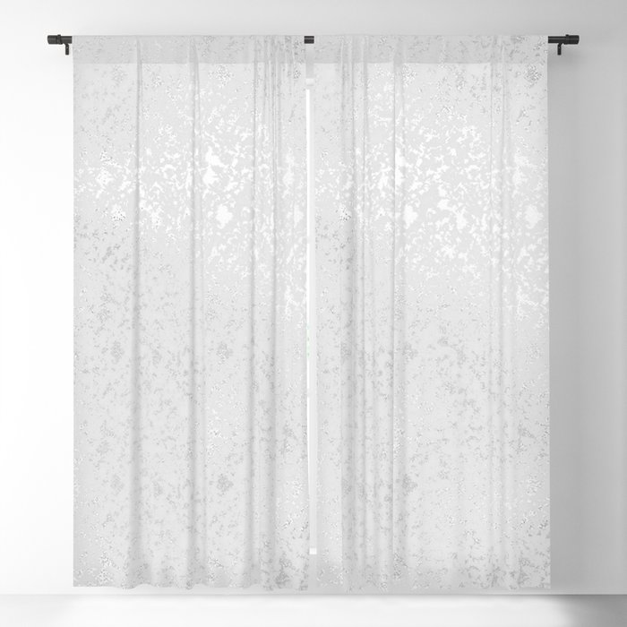 Blush Gray White Silver Elegant Glam, Glamorous Elegant Shower Curtains
