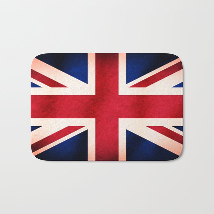 Union Jack Uk British Grunge Flag Bath Mat By Tigerlynx Society6