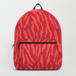 Zebra animal pattern in living coral palette Backpack