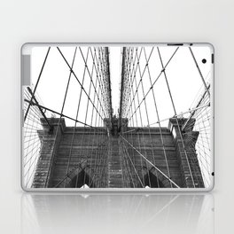 Brooklyn Bridge Black and White Travel Photography | New York City Views Laptop Skin