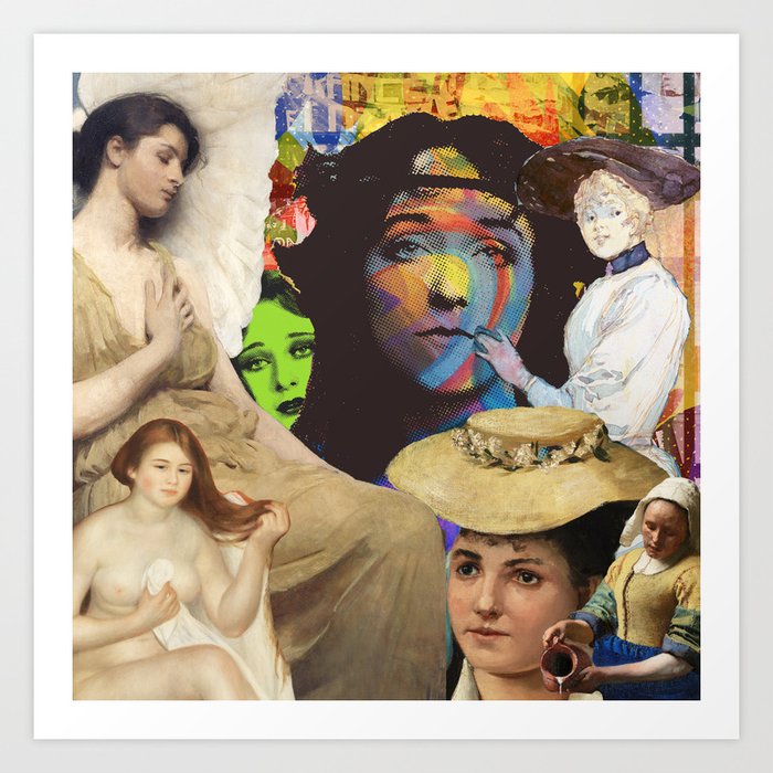 Women Graffiti Pop Art Classical  Art Print