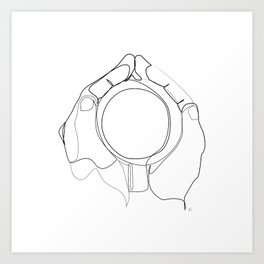 " Kitchen Collection " - Hands Holding Hot Cup Of Coffee/Tea Art Print