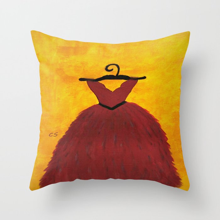 RED in Acrylics Throw Pillow