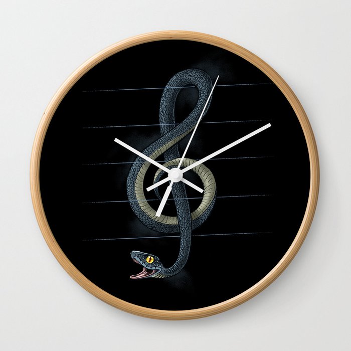 Snake Note Wall Clock