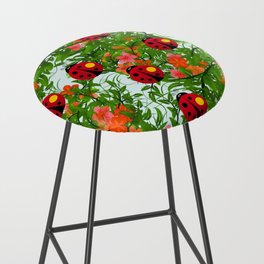 FLOWER INSECT DESIGN Bar Stool