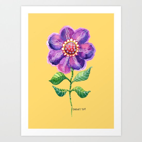 A Study in Violet Art Print