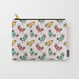 Colorful Small Birds Carry-All Pouch