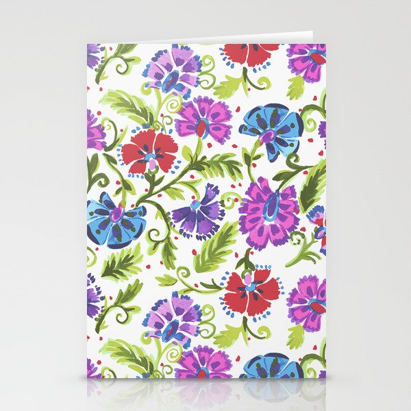 Festive Floral White Stationery Cards