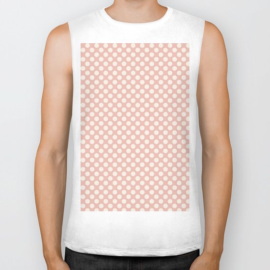 Polka dot dance on pink I -Polkadots pattern Biker Tank