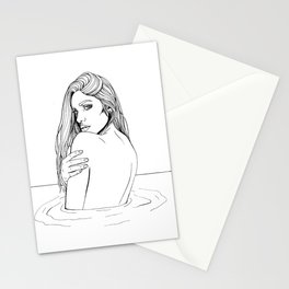 Girl in Water Stationery Cards