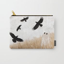 Walter and The Crows Carry-All Pouch | Crows, Nature, Fall, Painting, Folkart, Harvest, Autumn, Ghost, Haunt, Fly 