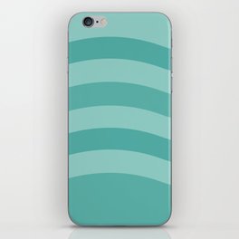 Retro Style Minimal Lines Background - Green Sheen and Middle Blue Green iPhone Skin
