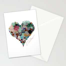 LOVE Original Sea Glass Heart Valentines Day Gift Donald Verger Valentine's Gifts Maine Art Stationery Cards