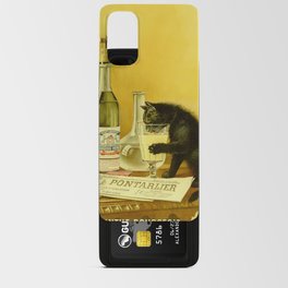 Cat, Absinthe, Vintage Beverage Poster Android Card Case