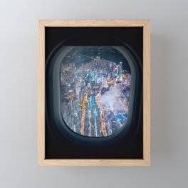 The Plane View of Hong Kong Framed Mini Art Print