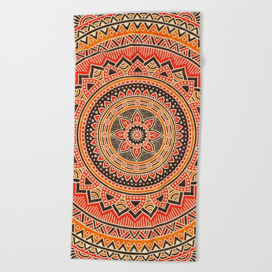 Hippie Mandala 12 Beach Towel