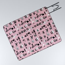 ABC Pink  Picnic Blanket