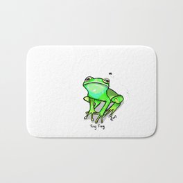 Tiny Frog Bath Mat | Illustration, Ribbit, Wildlife, Frog, Drawing, Glassfrog, Tiny, Treefrog, Animal, Cute 