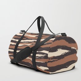 Bohemian Tan Animal Print Stripes of a Wild Cat Duffle Bag