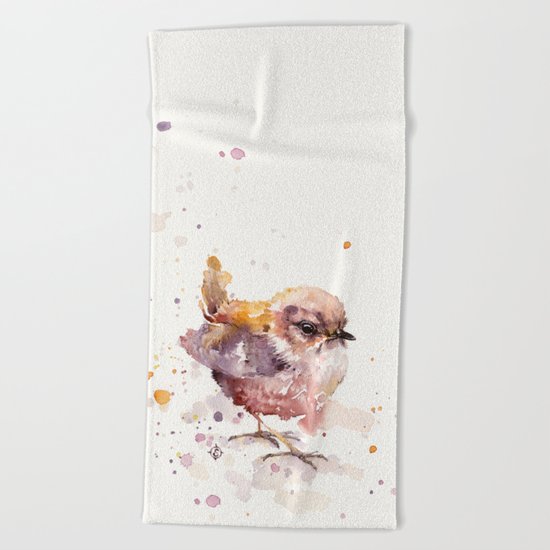 Fluffy Le Wren Beach Towel