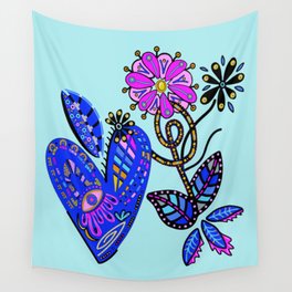 Let Your Heart Bloom Wall Tapestry