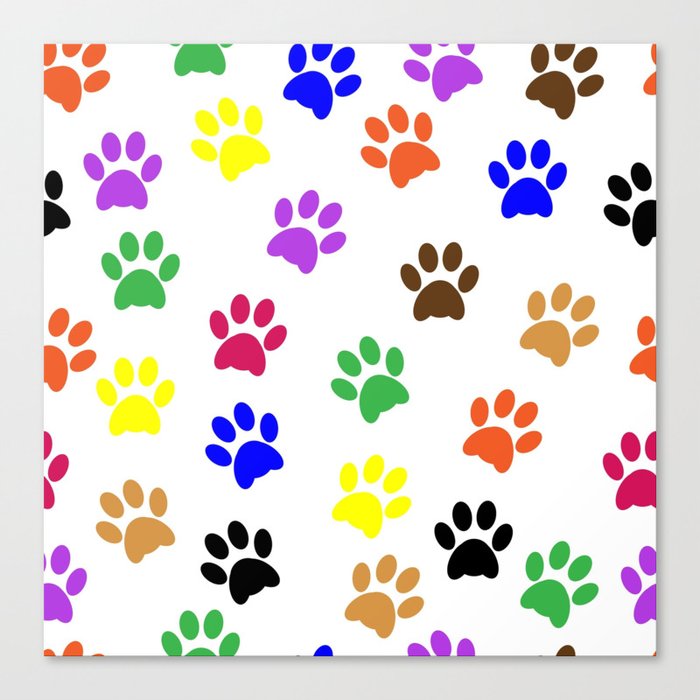 Paw Print Silhouette Wall Art Design Various Sizes and Colours 
